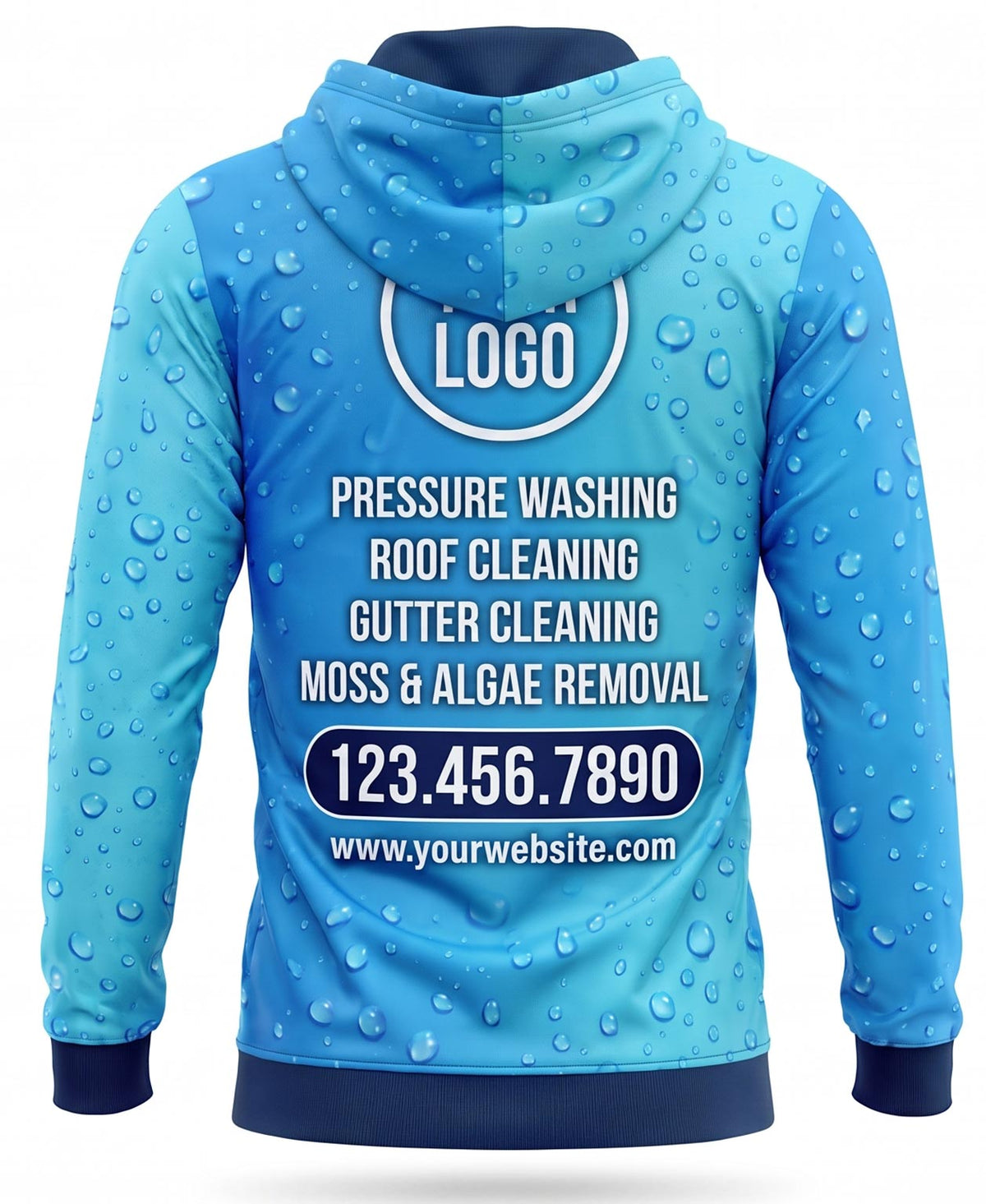 Raindrop & Bubble Texture Crew Uniform
