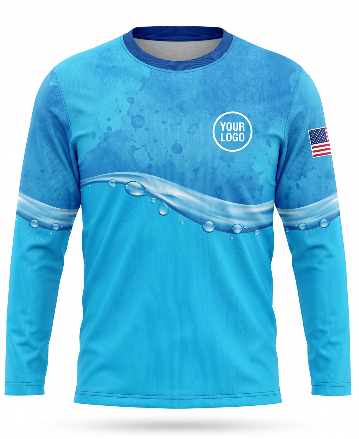 Classic Cyan Water Drop Crew Uniform