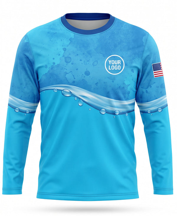 Classic Cyan Water Drop Crew Uniform