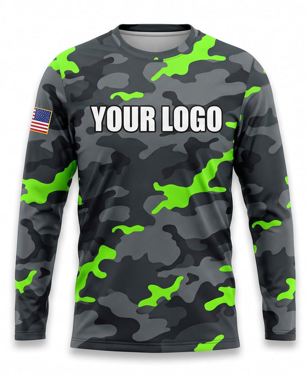 Lime Neon Camo Crew Uniform