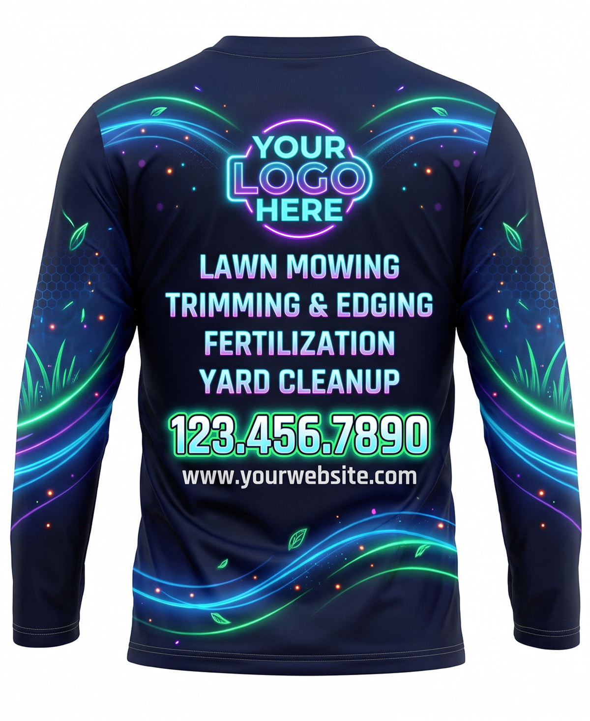 Bio-Luminescent Swirl Lawn Care Crew Uniform