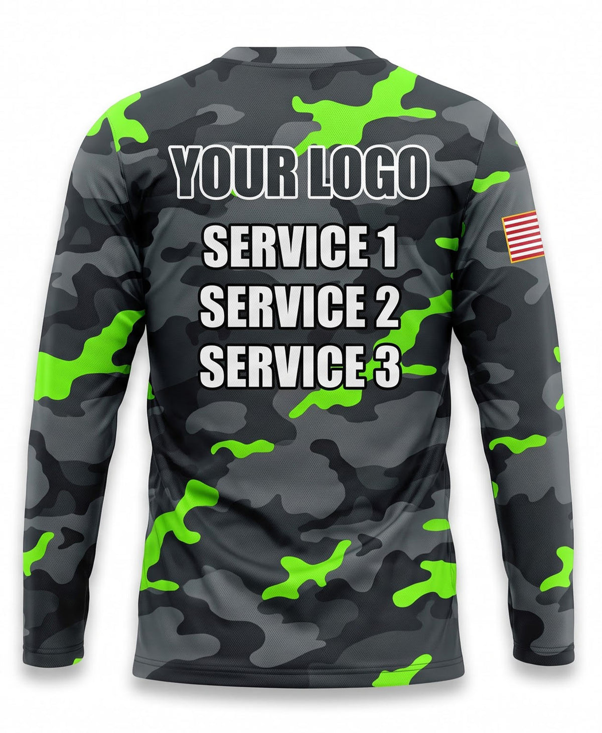 Lime Neon Camo Crew Uniform