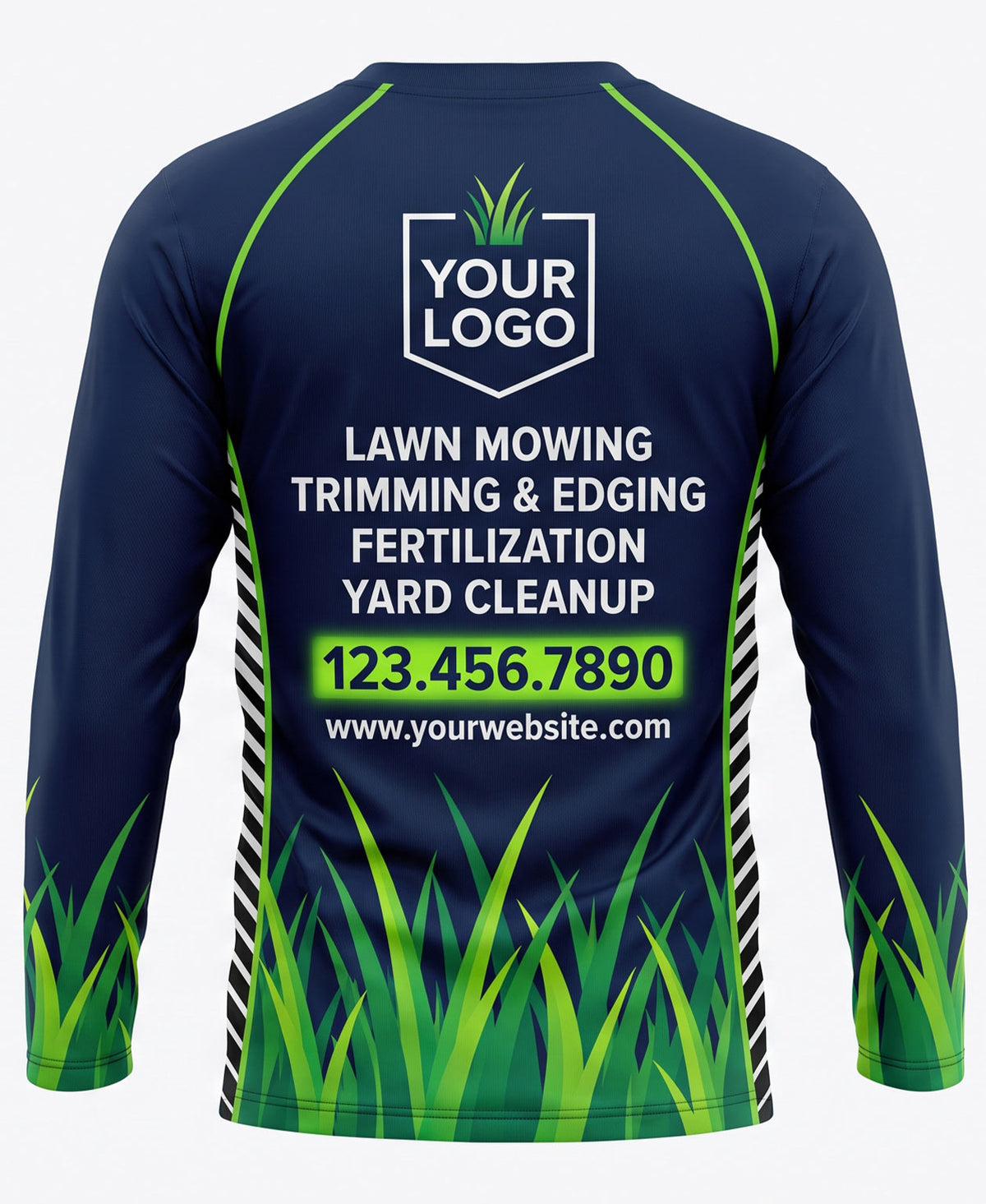 Grass Blades Navy Landscaping Crew Uniform