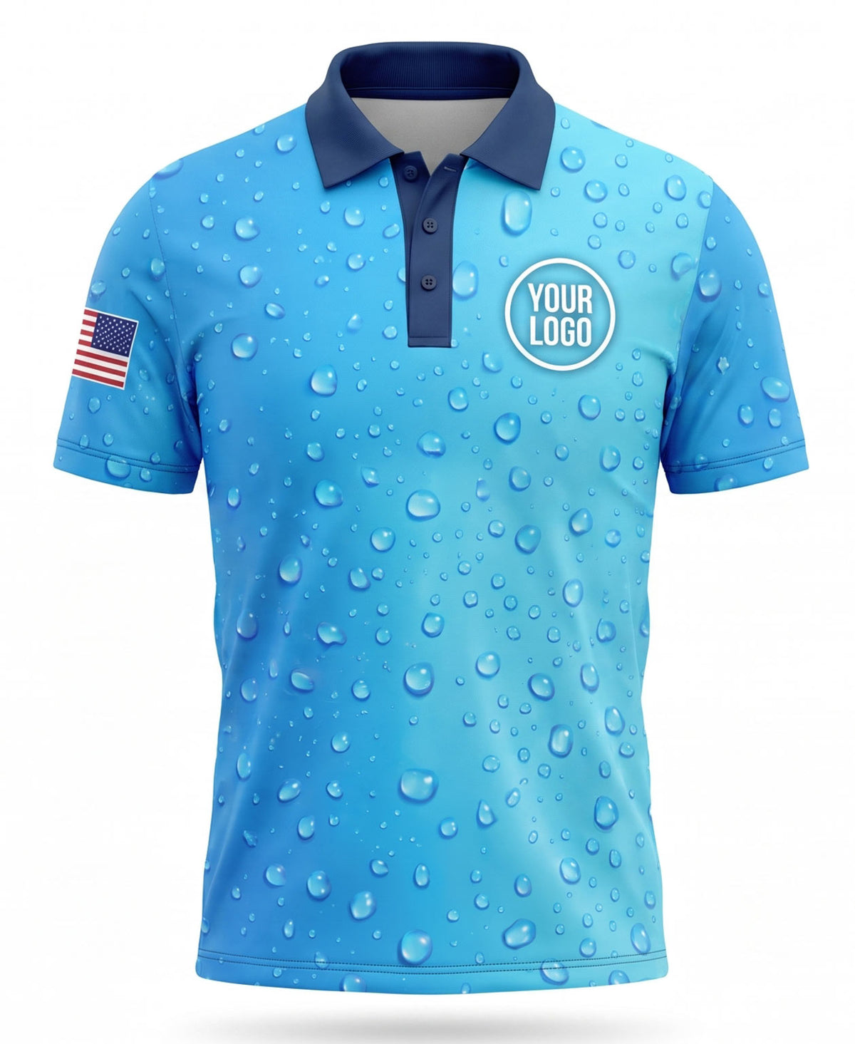 Raindrop & Bubble Texture Crew Uniform