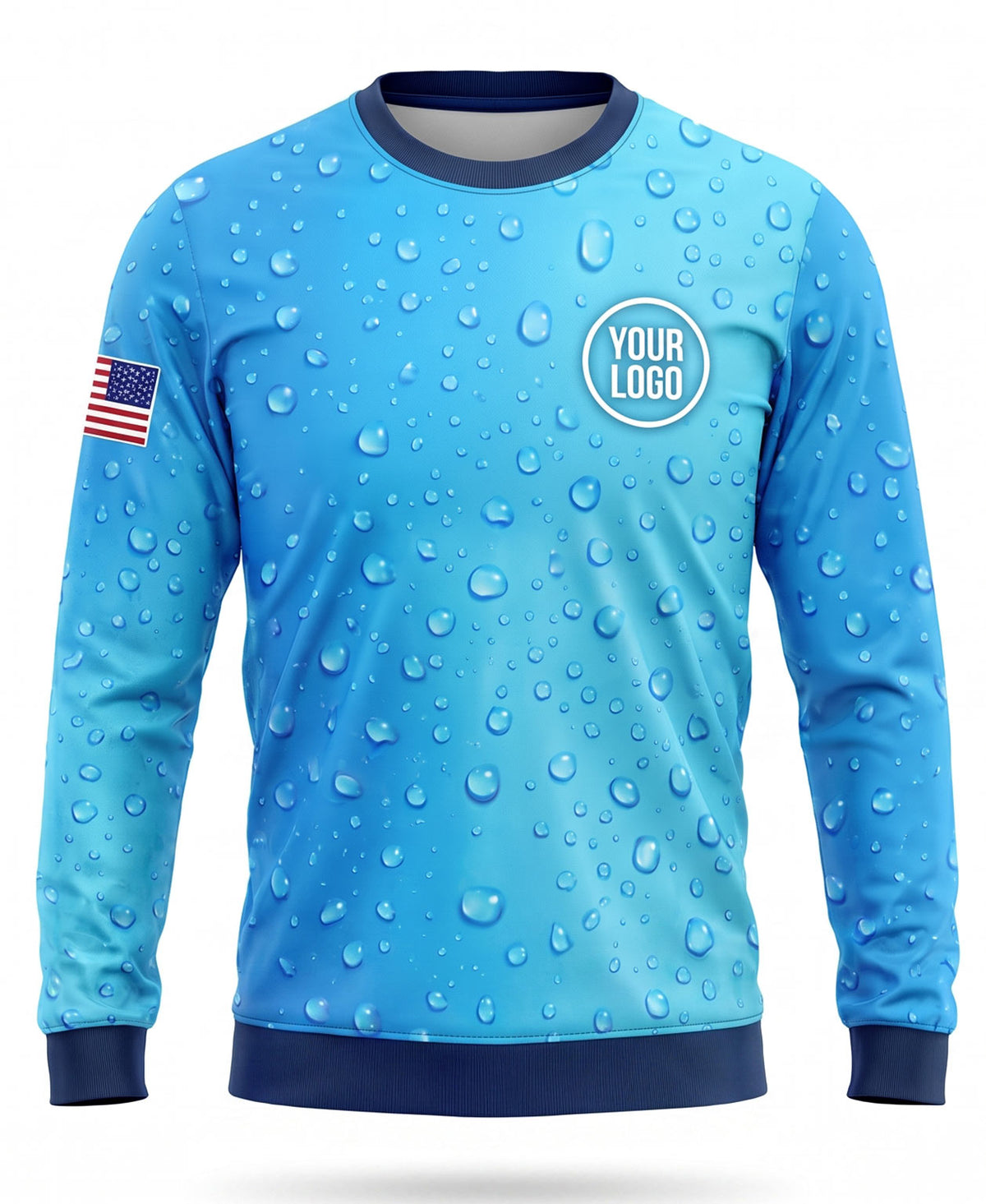 Raindrop & Bubble Texture Crew Uniform