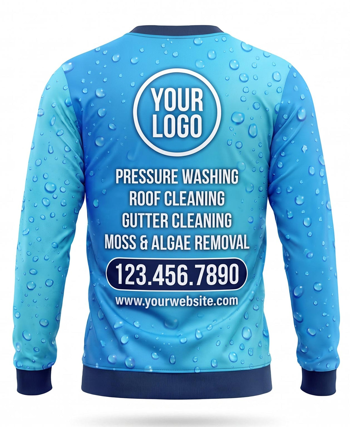 Raindrop & Bubble Texture Crew Uniform