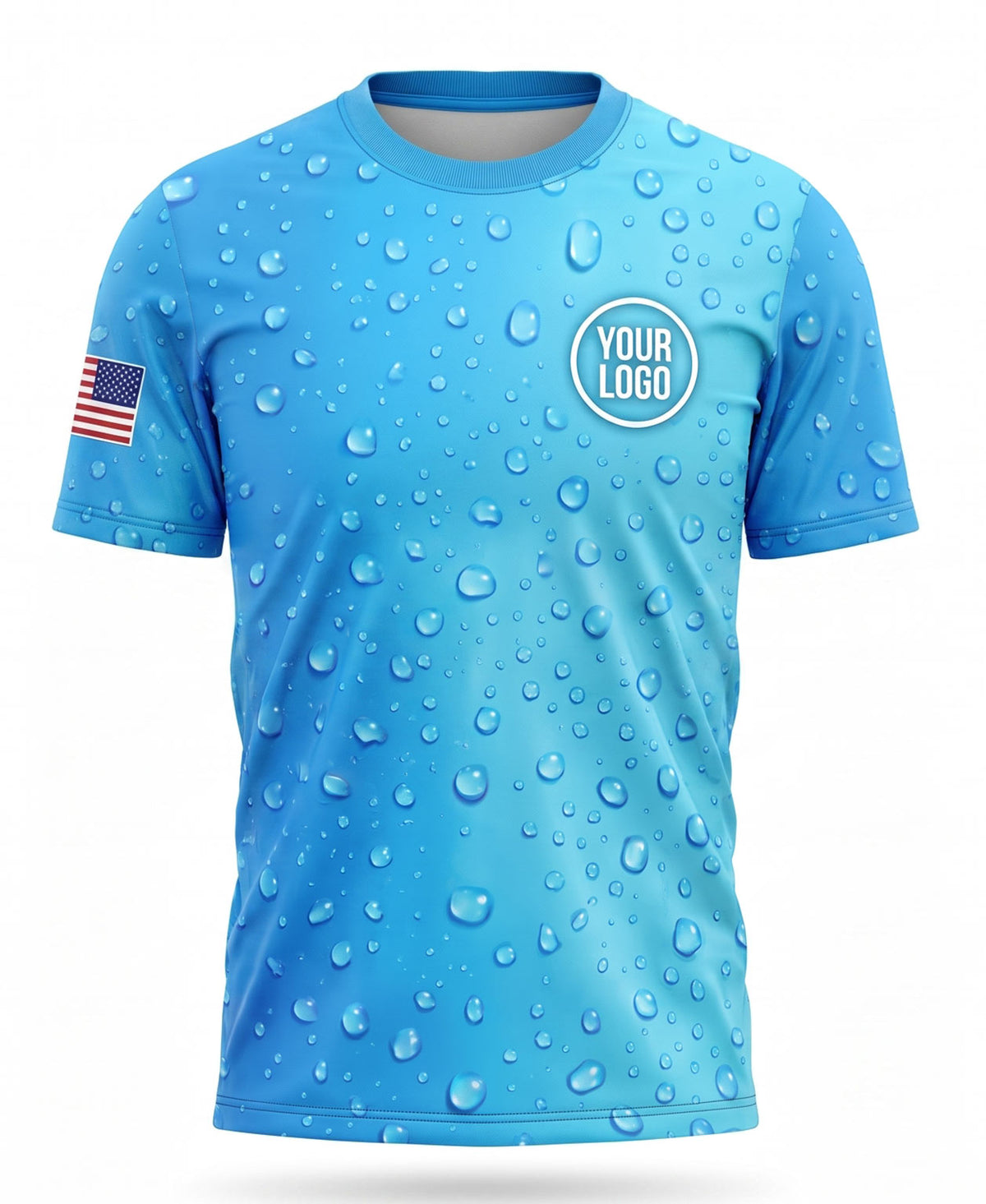Raindrop & Bubble Texture Crew Uniform
