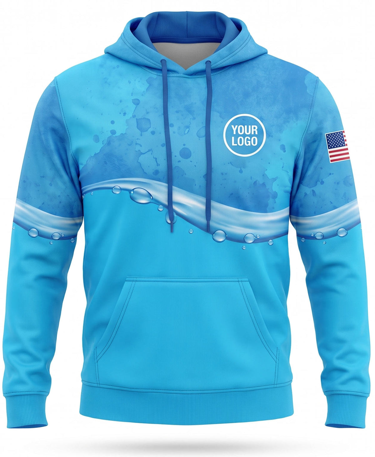 Classic Cyan Water Drop Crew Uniform
