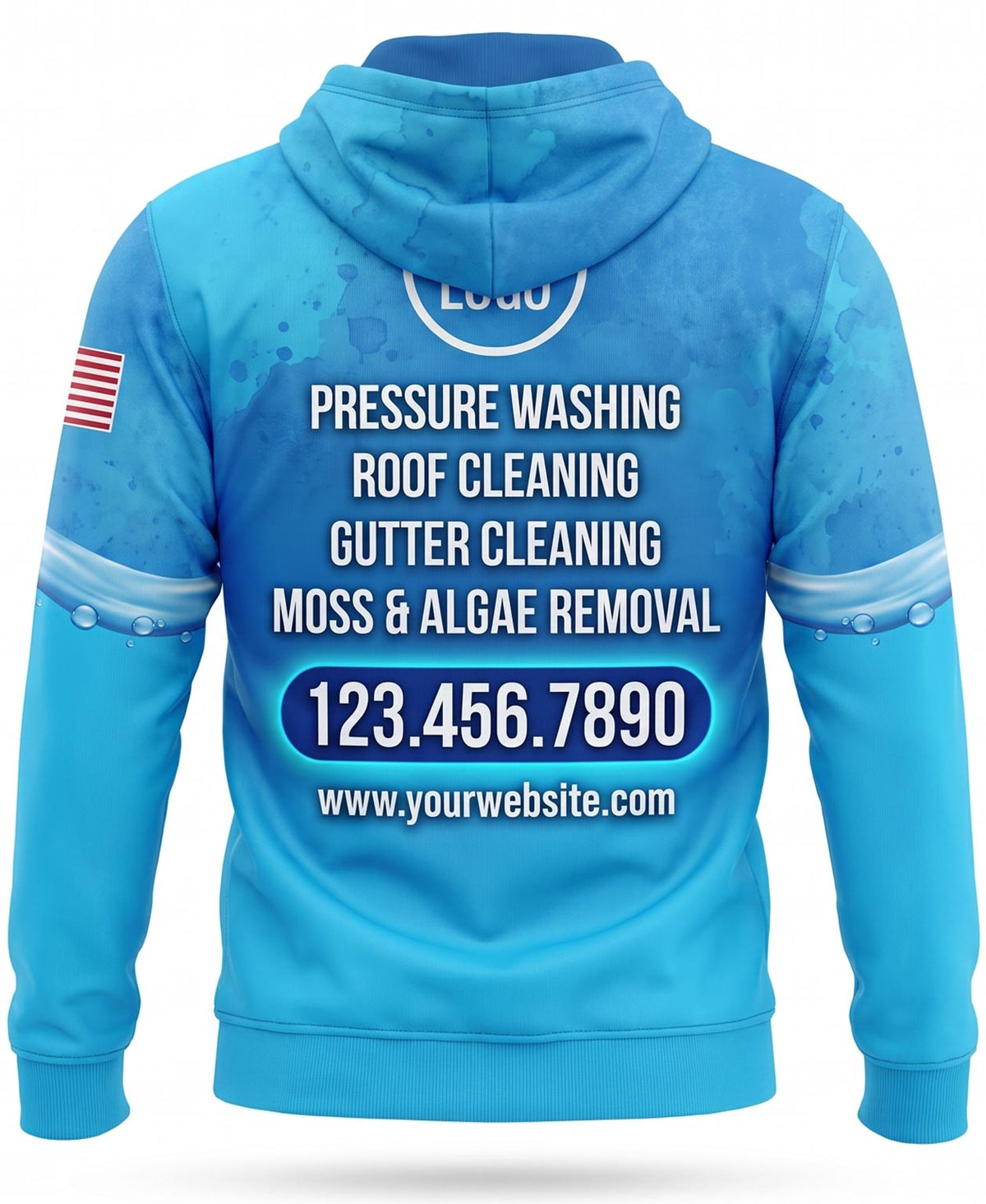 Classic Cyan Water Drop Crew Uniform