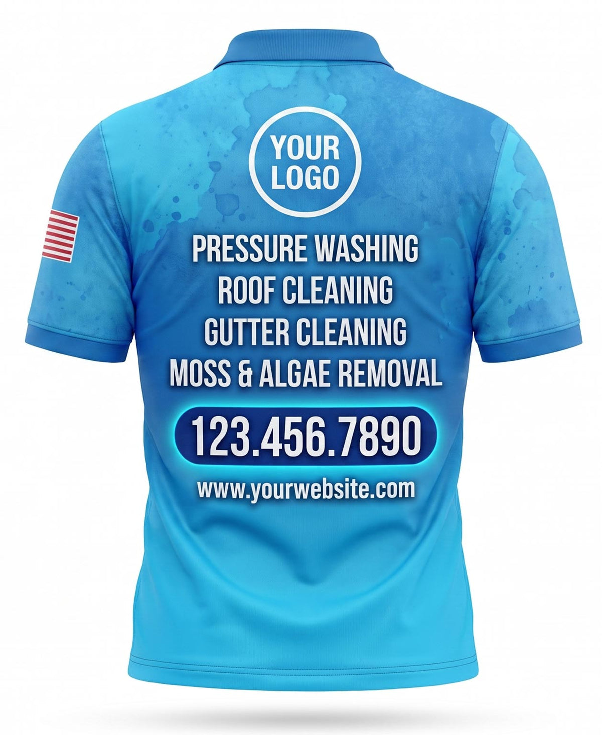 Classic Cyan Water Drop Crew Uniform
