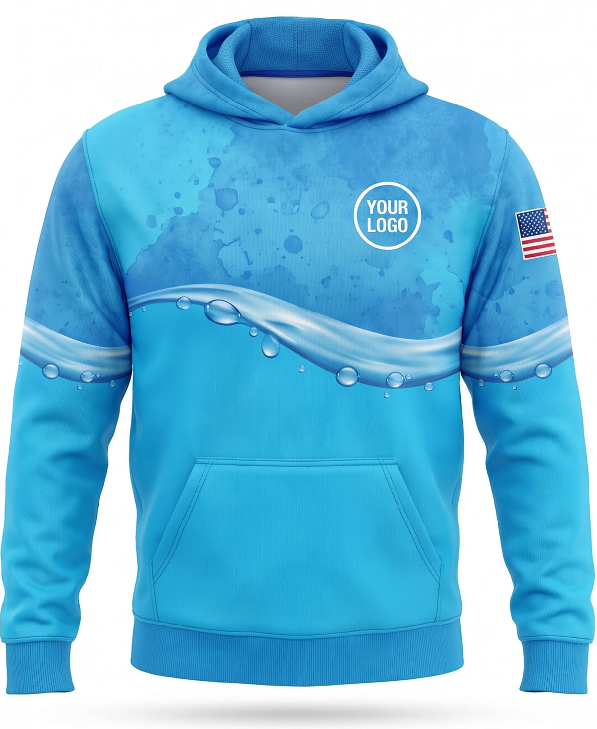 Classic Cyan Water Drop Crew Uniform