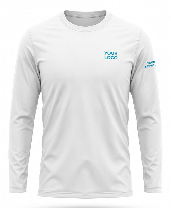 Pure White Minimalist Crew Uniform