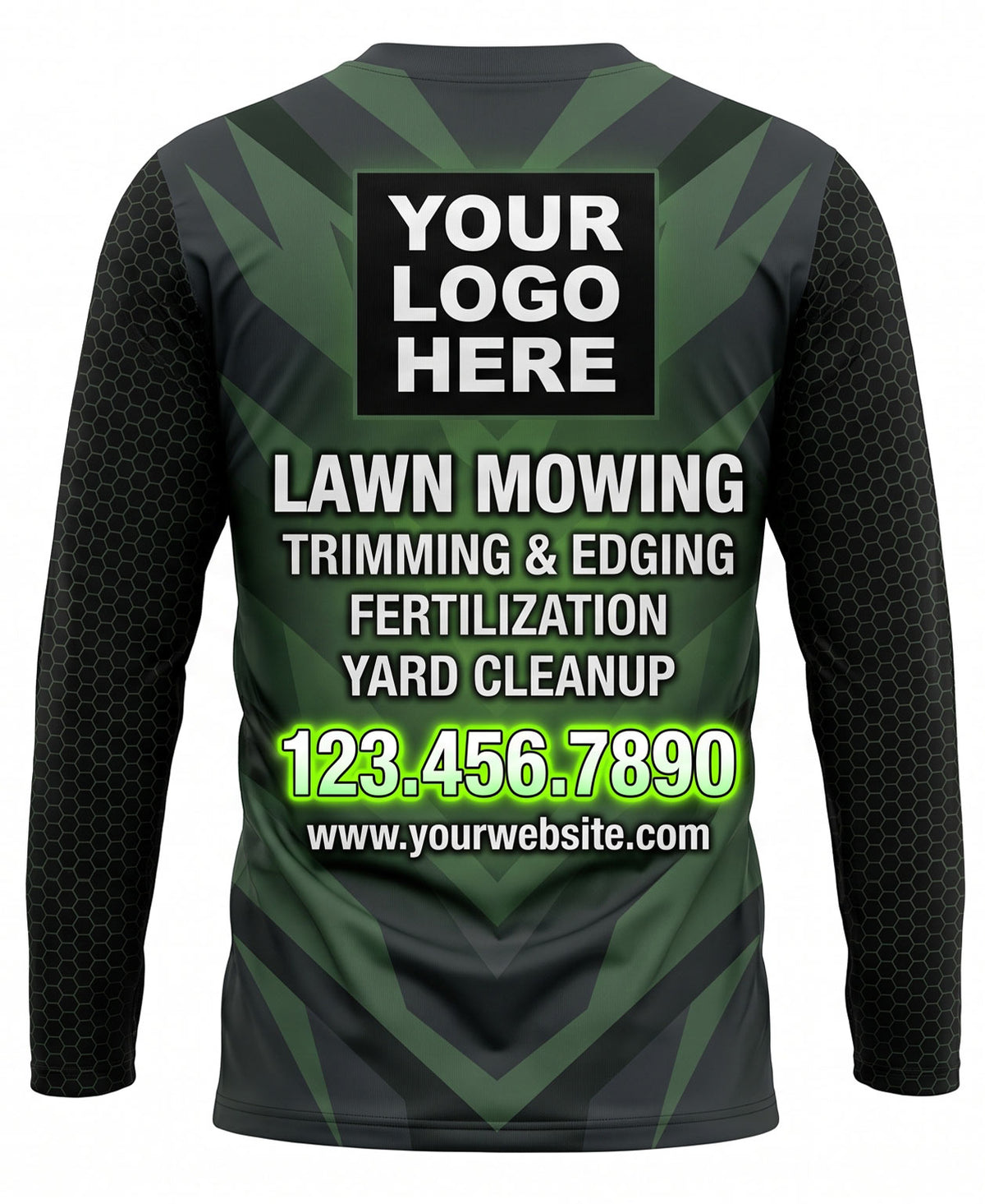 Stealth Black Green Turf Crew Uniform