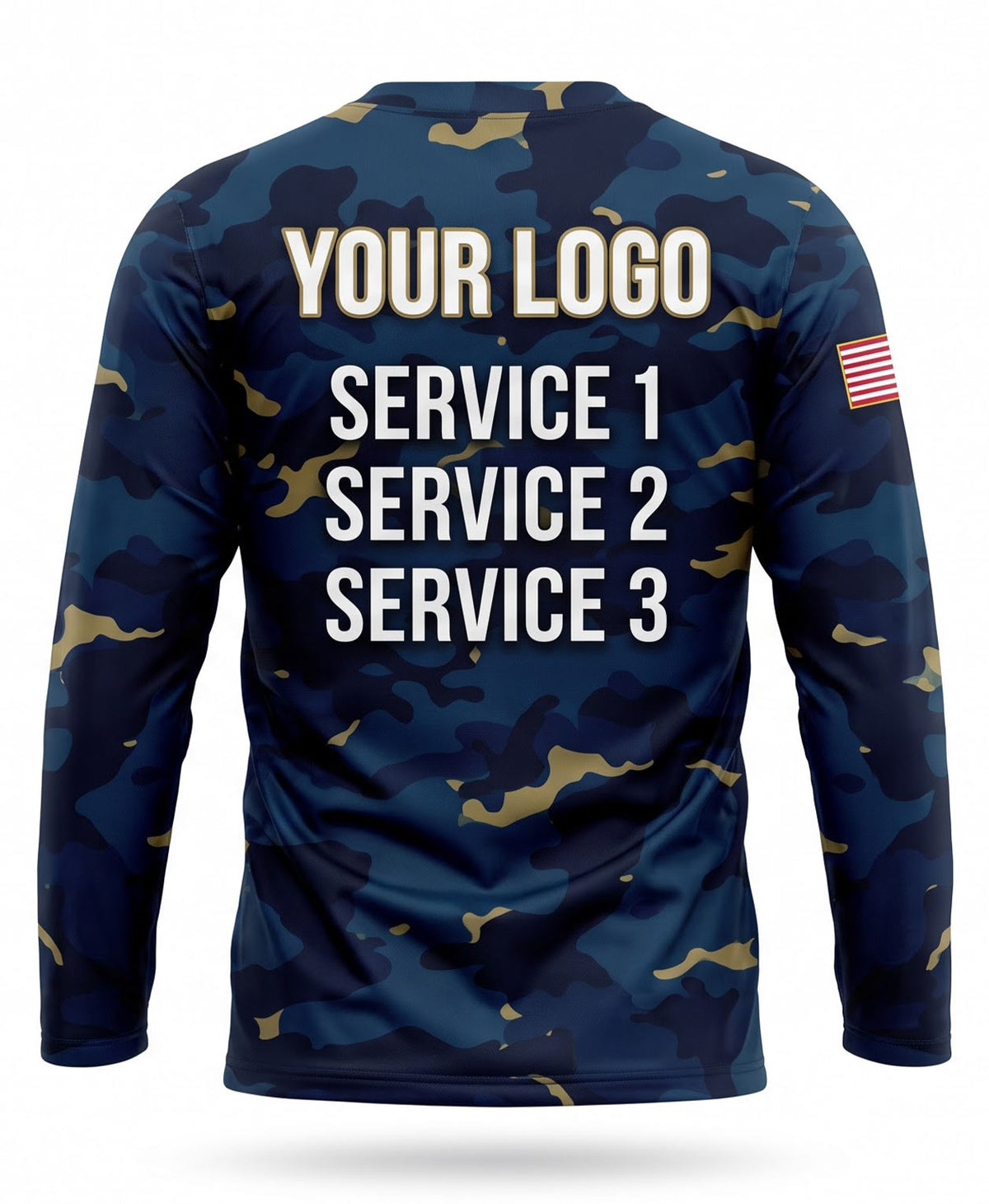 Navy Gold Camo Crew Uniform