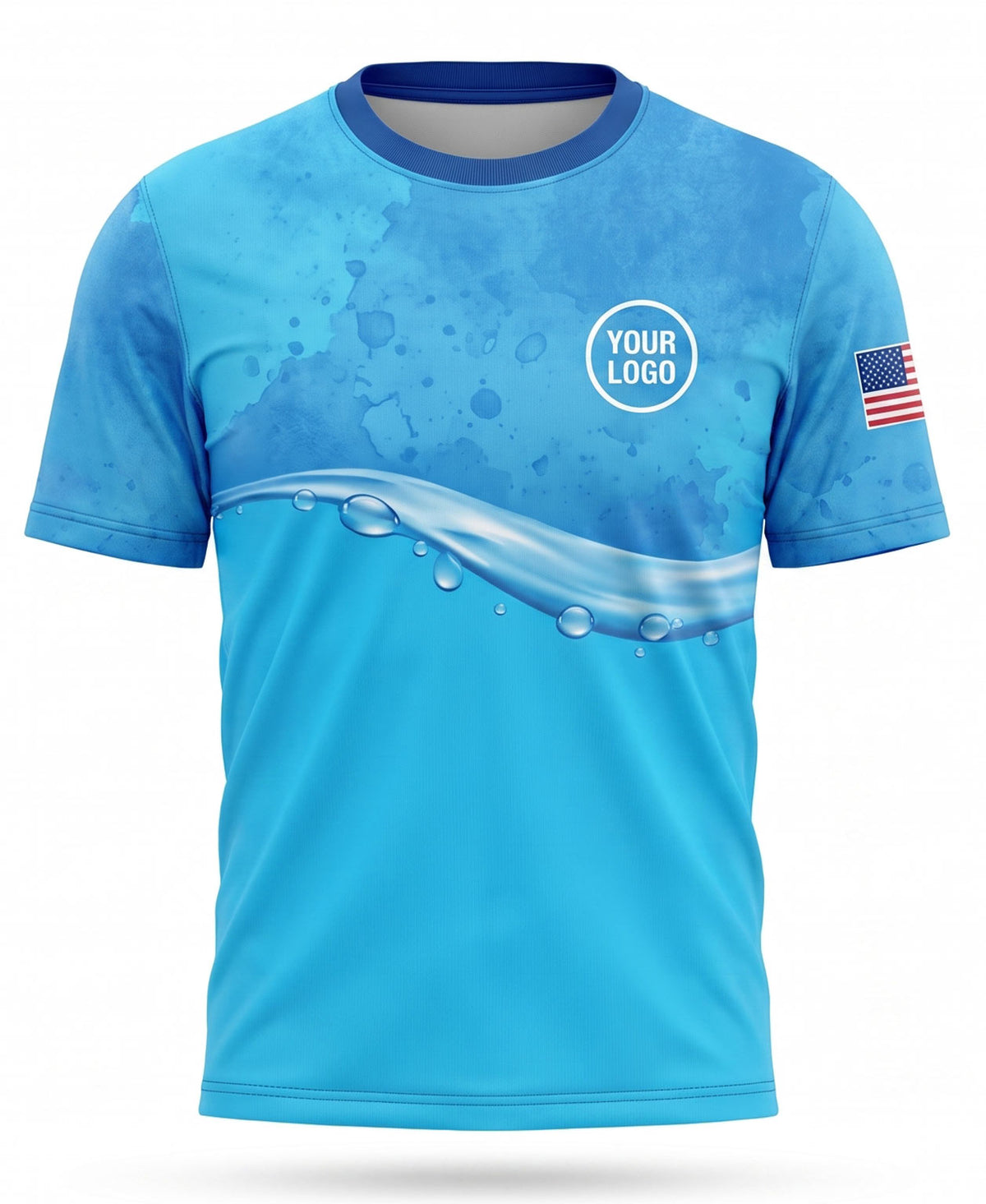 Classic Cyan Water Drop Crew Uniform