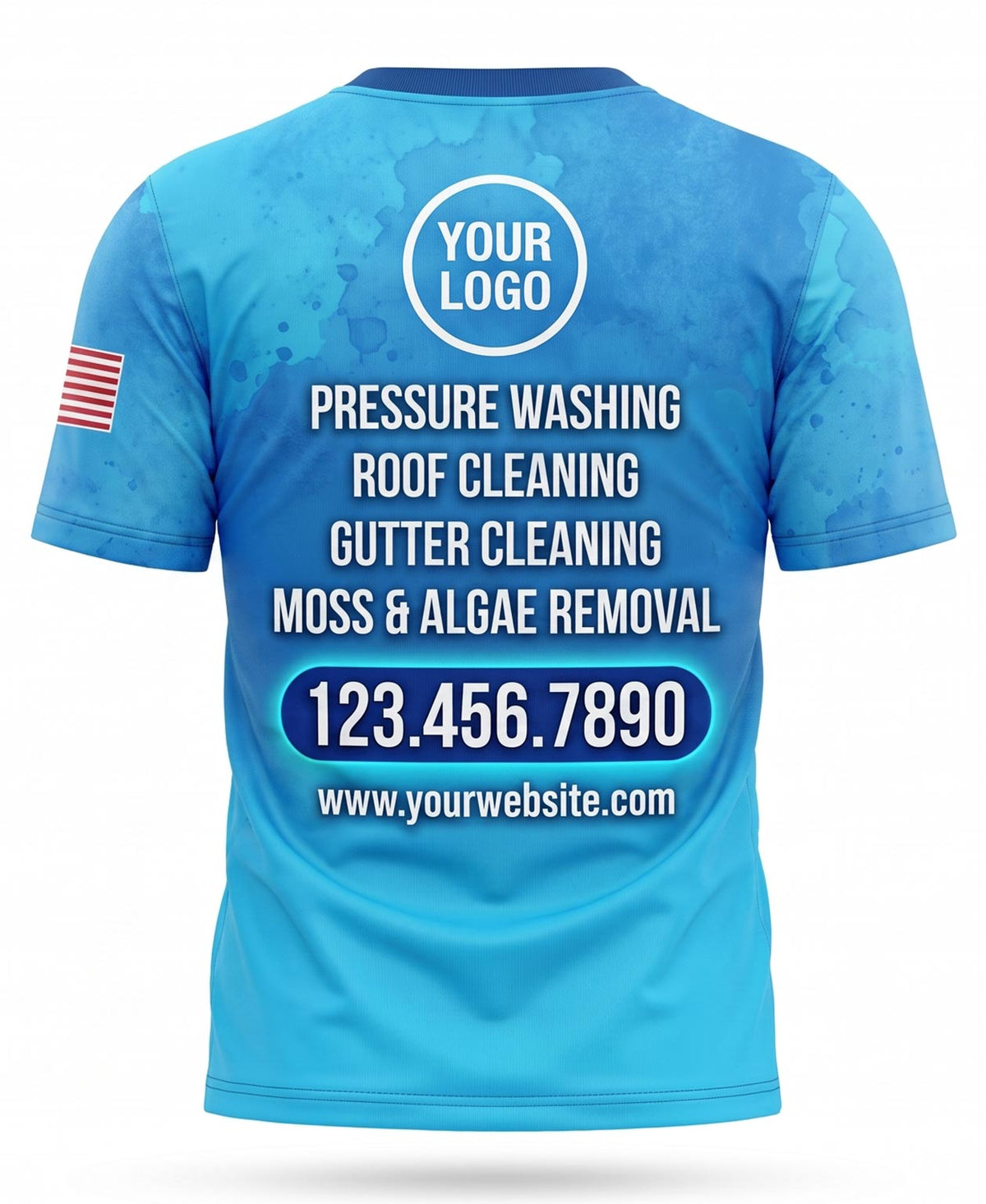 Classic Cyan Water Drop Crew Uniform
