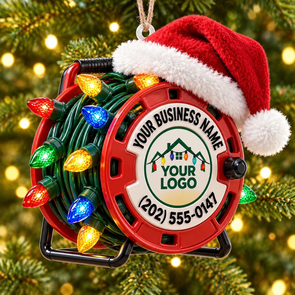 Christmas light installers acrylic ornament