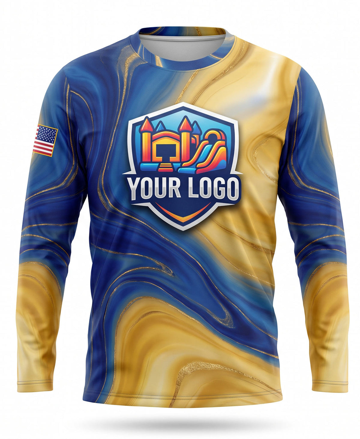 Liquid Gold Swirl Party Rental Crew Uniform
