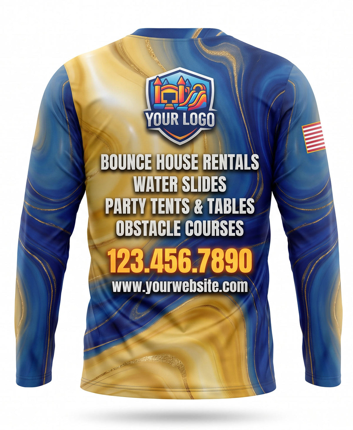 Liquid Gold Swirl Party Rental Crew Uniform