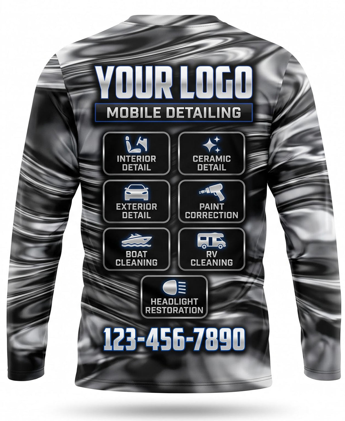 Metallic Liquid Chrome Mobile Detailing Crew Uniform