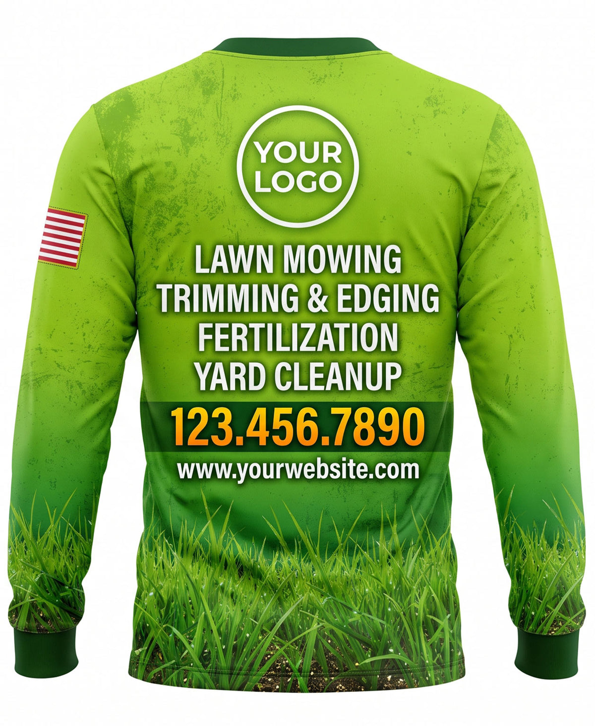 Bright Lime Grass Texture Crew Uniform