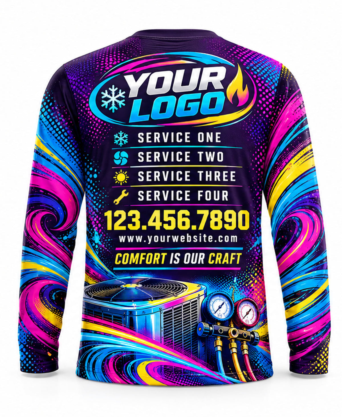HVAC Crew Uniform - back