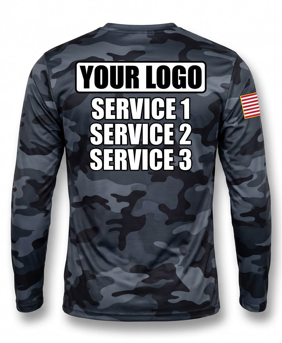 Charcoal Grey Camo Crew Uniform