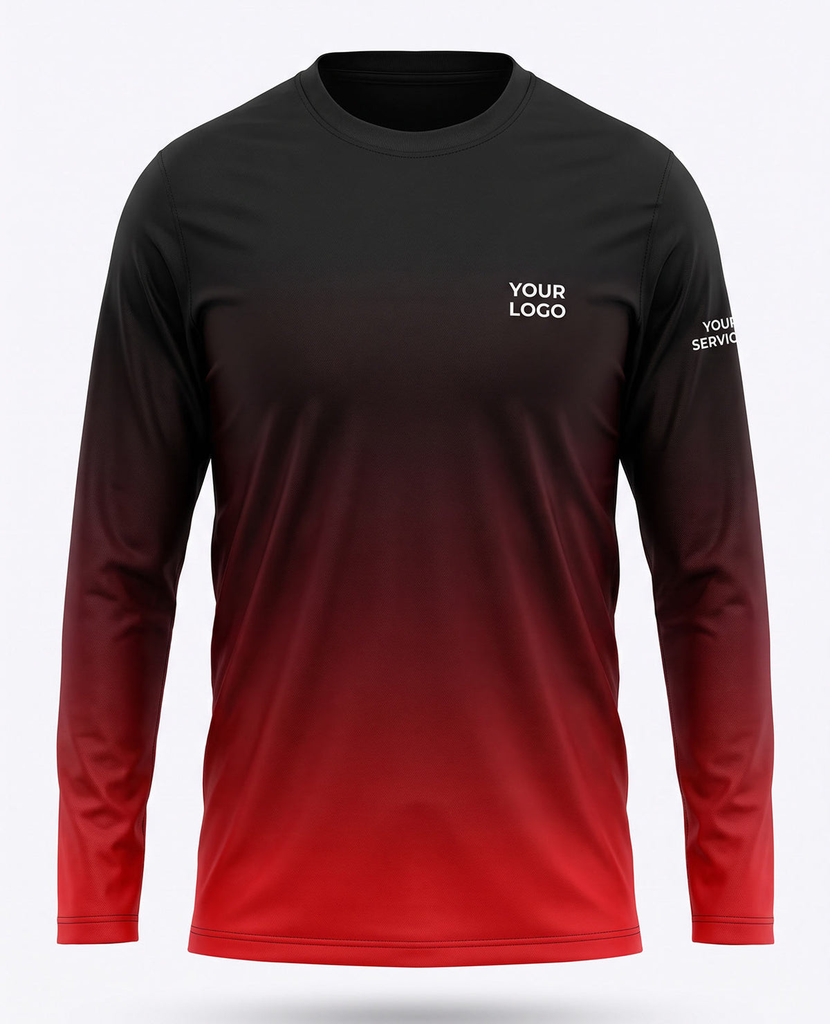 Crimson Dusk Gradient Crew Uniform