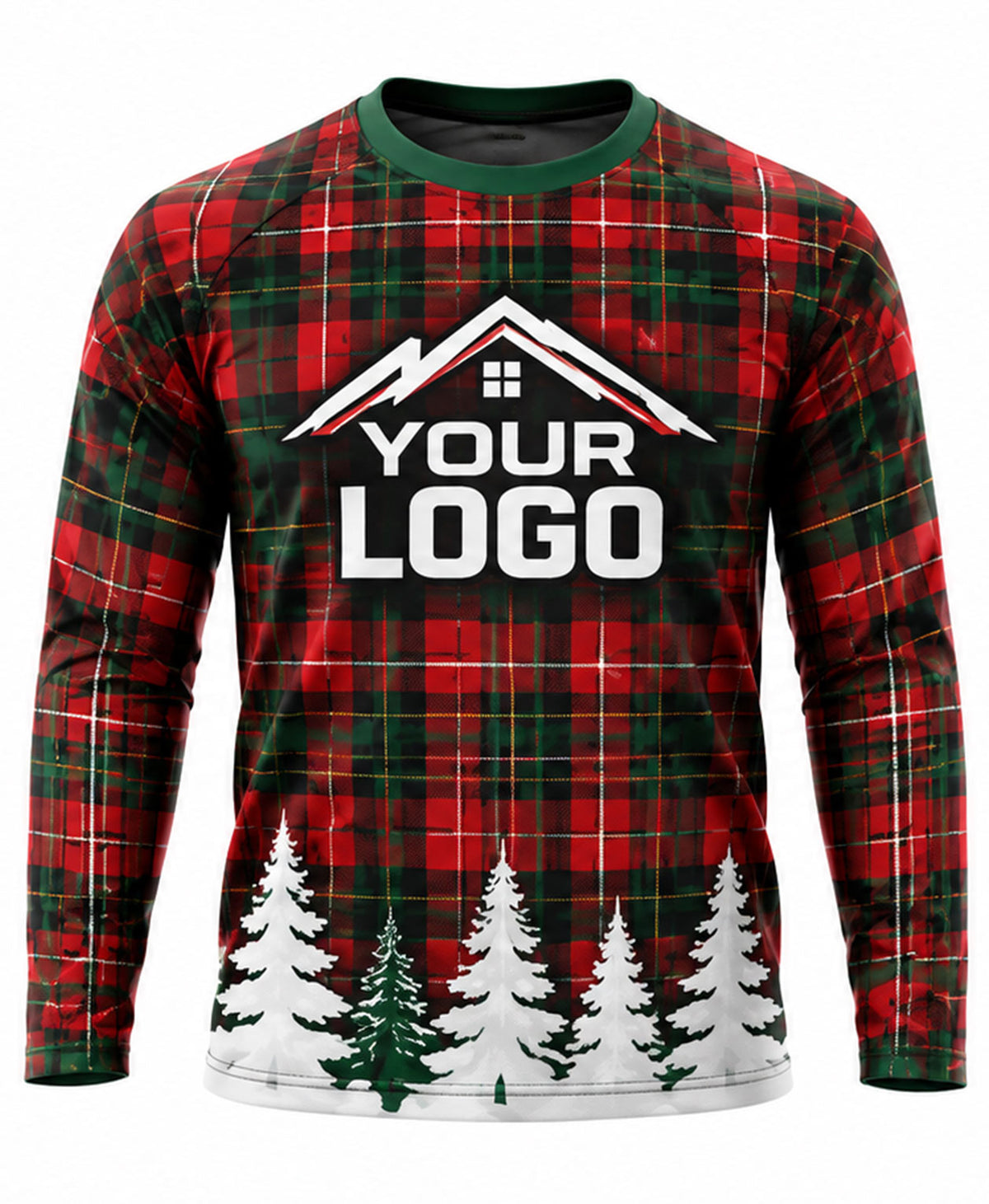 Red Tartan Plaid Pines Christmas Light Crew Uniform