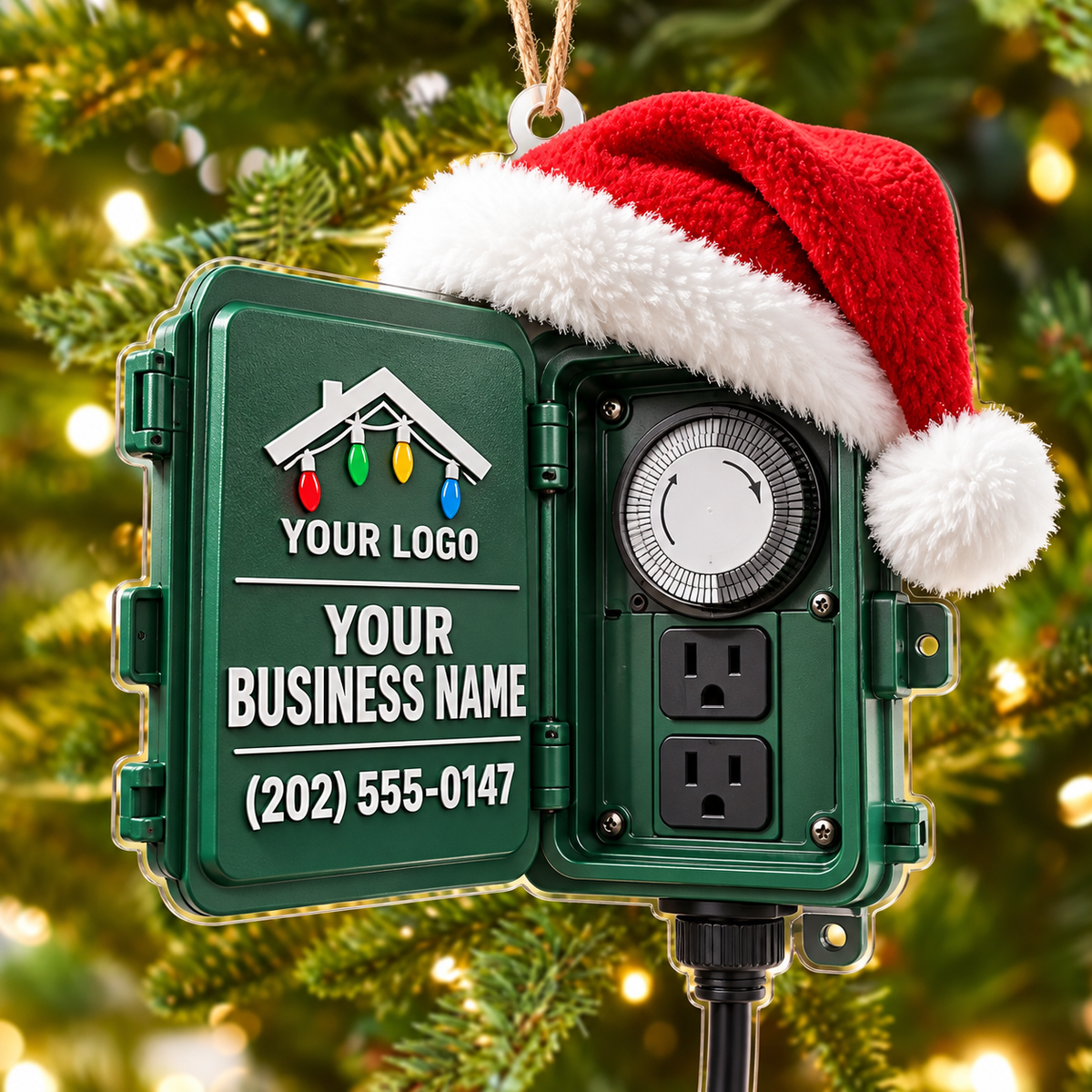 Christmas light installers acrylic ornament