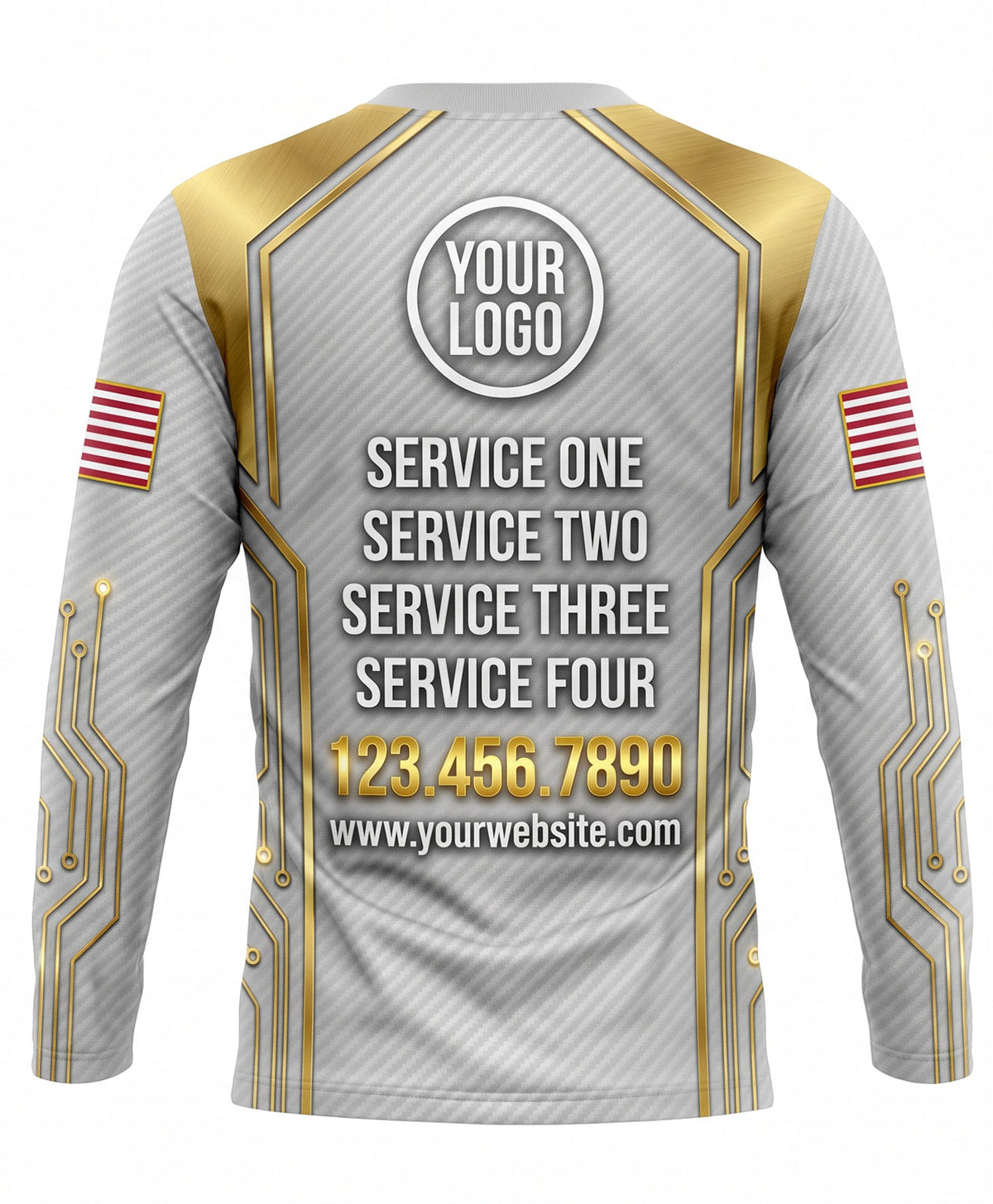 Luxury Gold Circuit Crew Uniform