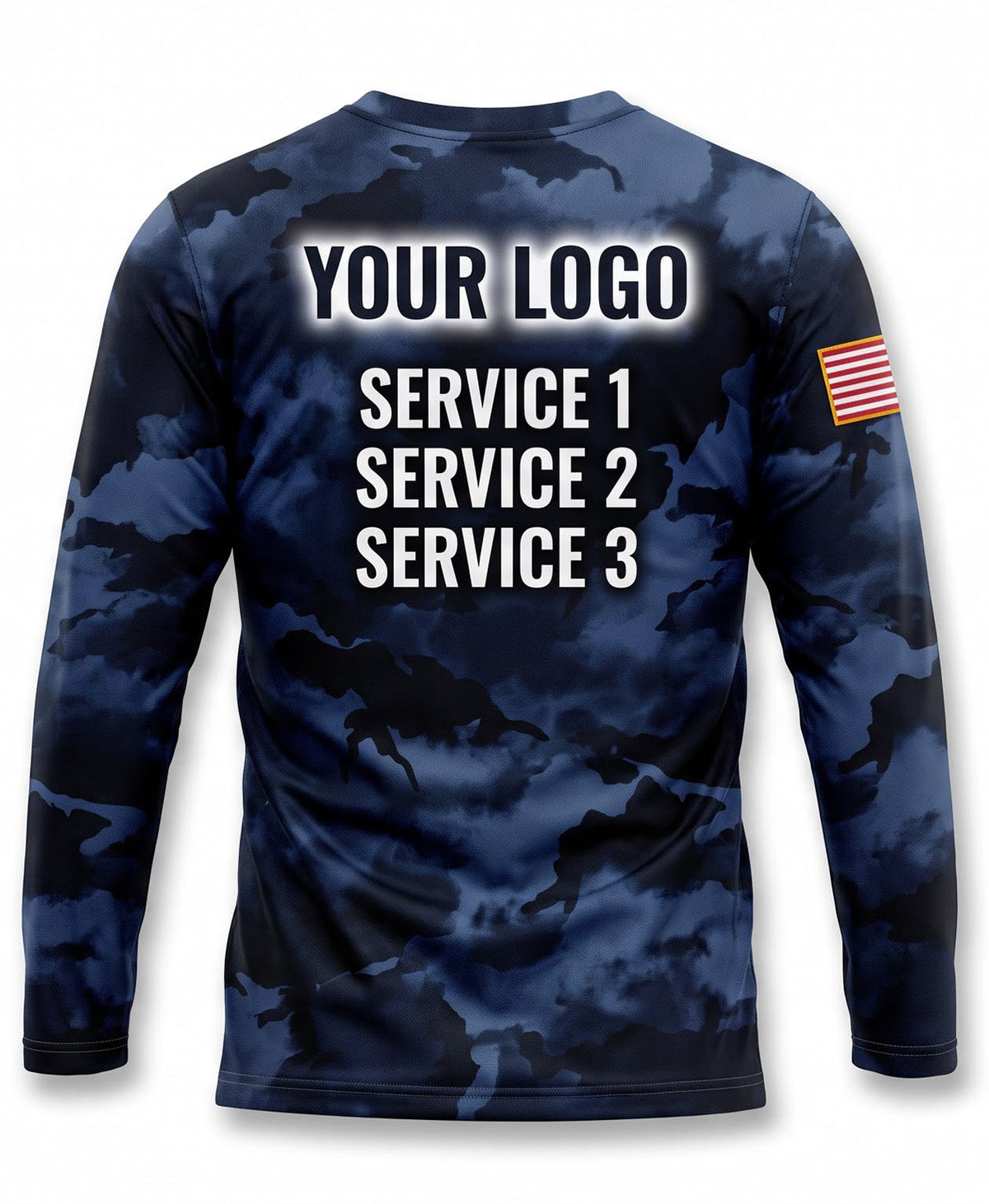 Midnight Navy Camo Crew Uniform