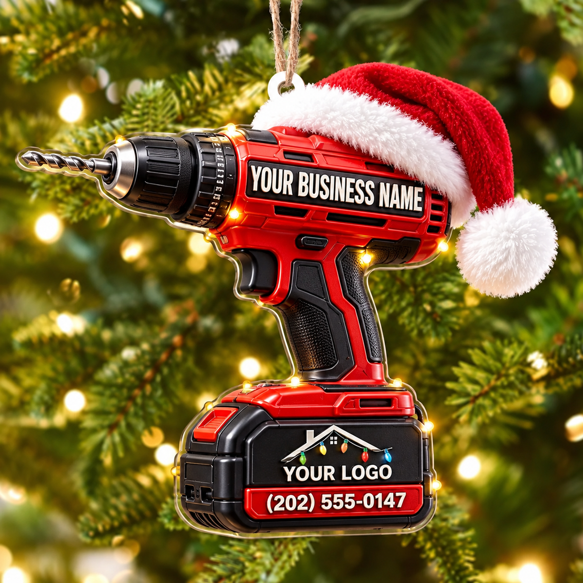 Christmas light installers acrylic ornament