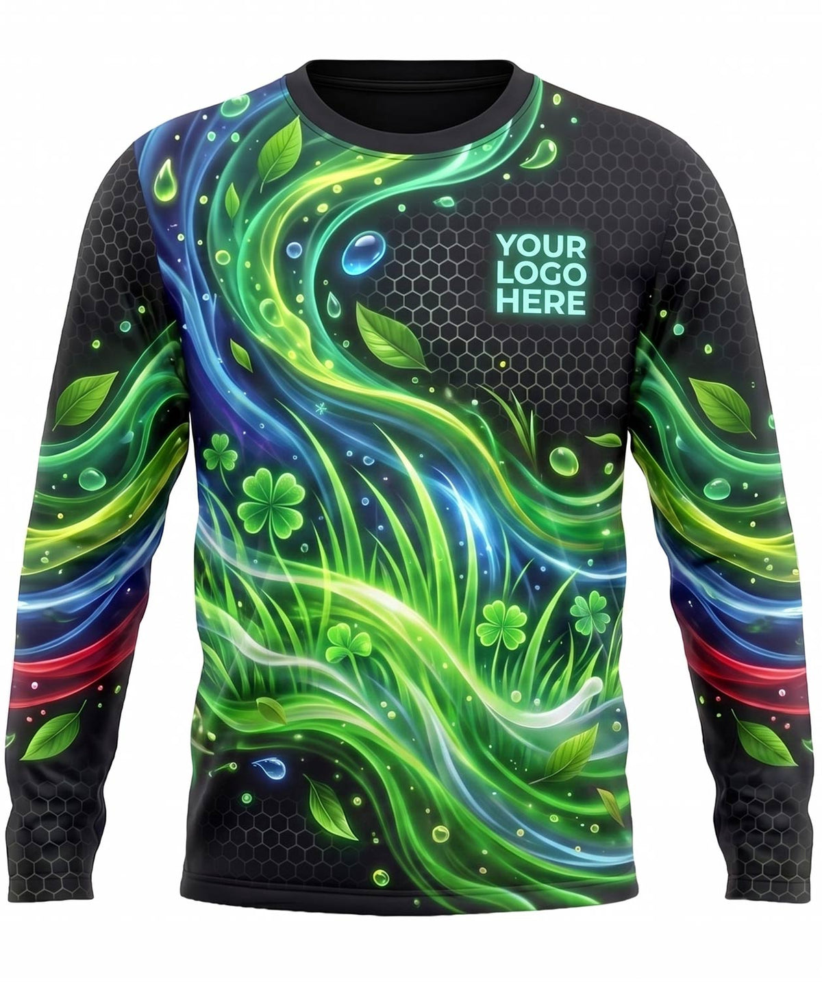 Vibrant Green Grass Lawn Care Crew Uniform