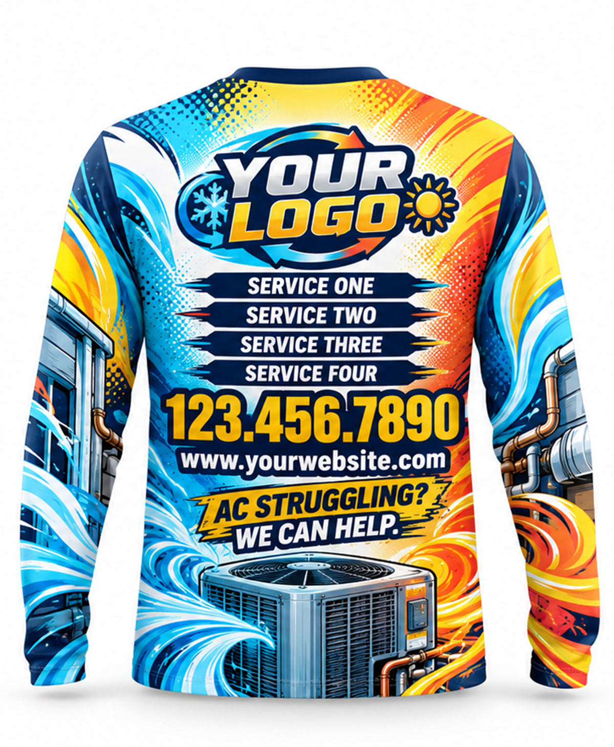 HVAC Crew Uniform - back