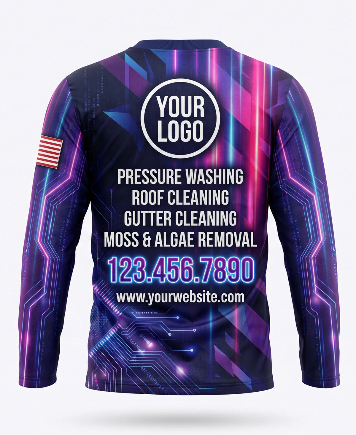 Neon Spectrum Wash Crew Uniform