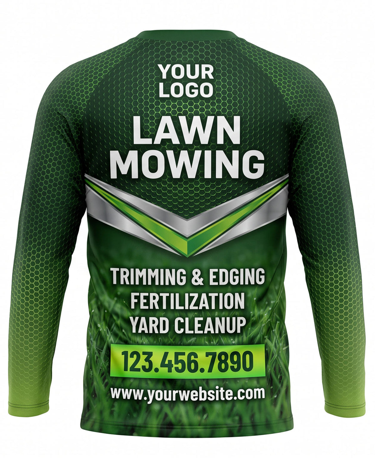 Metallic Chevron Lawn Mowing Crew Uniform