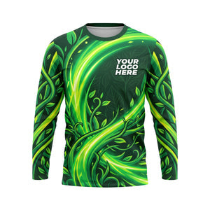 Custom Shirt UV Lawn Care, Landscaping, Tree Service & Groundskeeping Workwear - Neon Blade Chainsaw #1