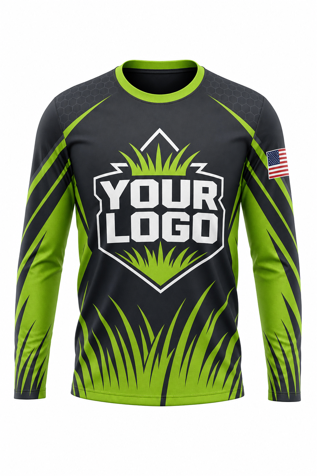 Custom Shirt UV Lawn Care, Landscaping, Tree Service & Groundskeeping Workwear - Neon Blade Chainsaw #3