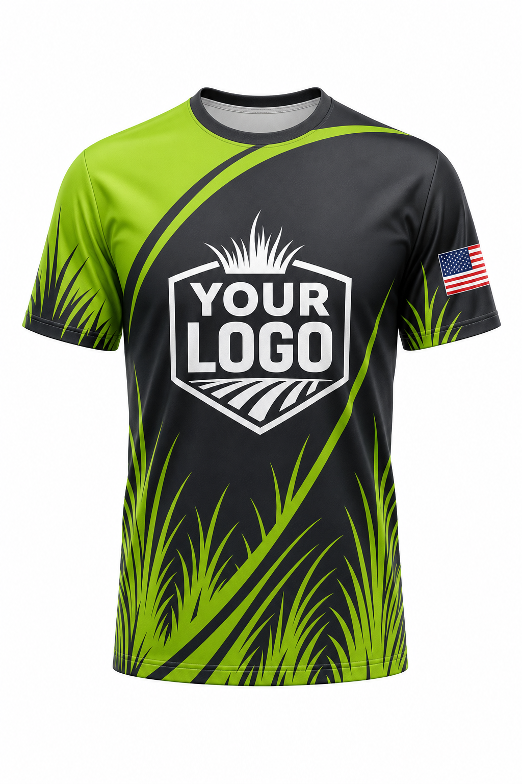 Custom Shirt UV Lawn Care, Landscaping, Tree Service & Groundskeeping Workwear - Neon Blade Chainsaw #3