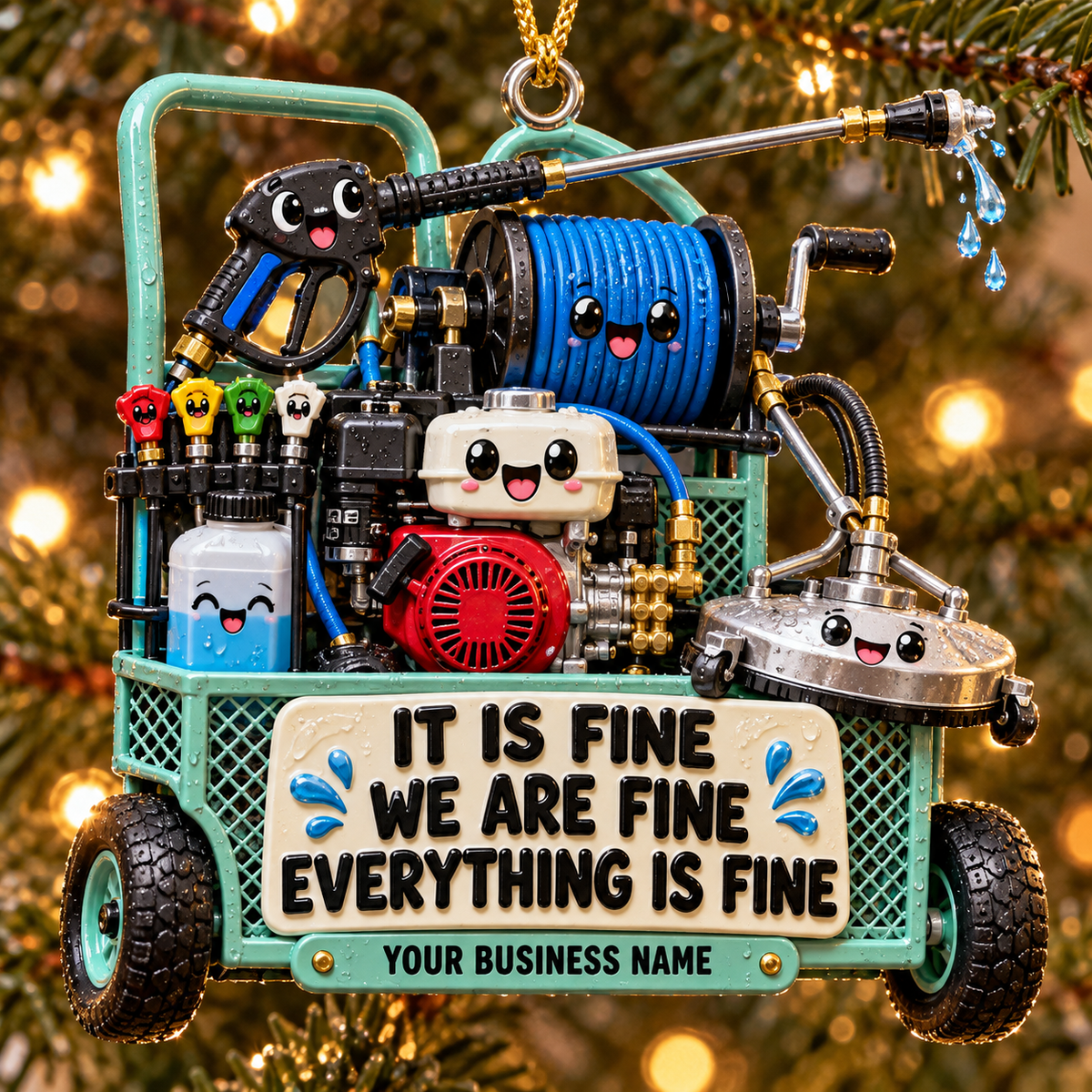Mint Cart It Is Fine Equipment Pressure Washing Acrylic Ornament