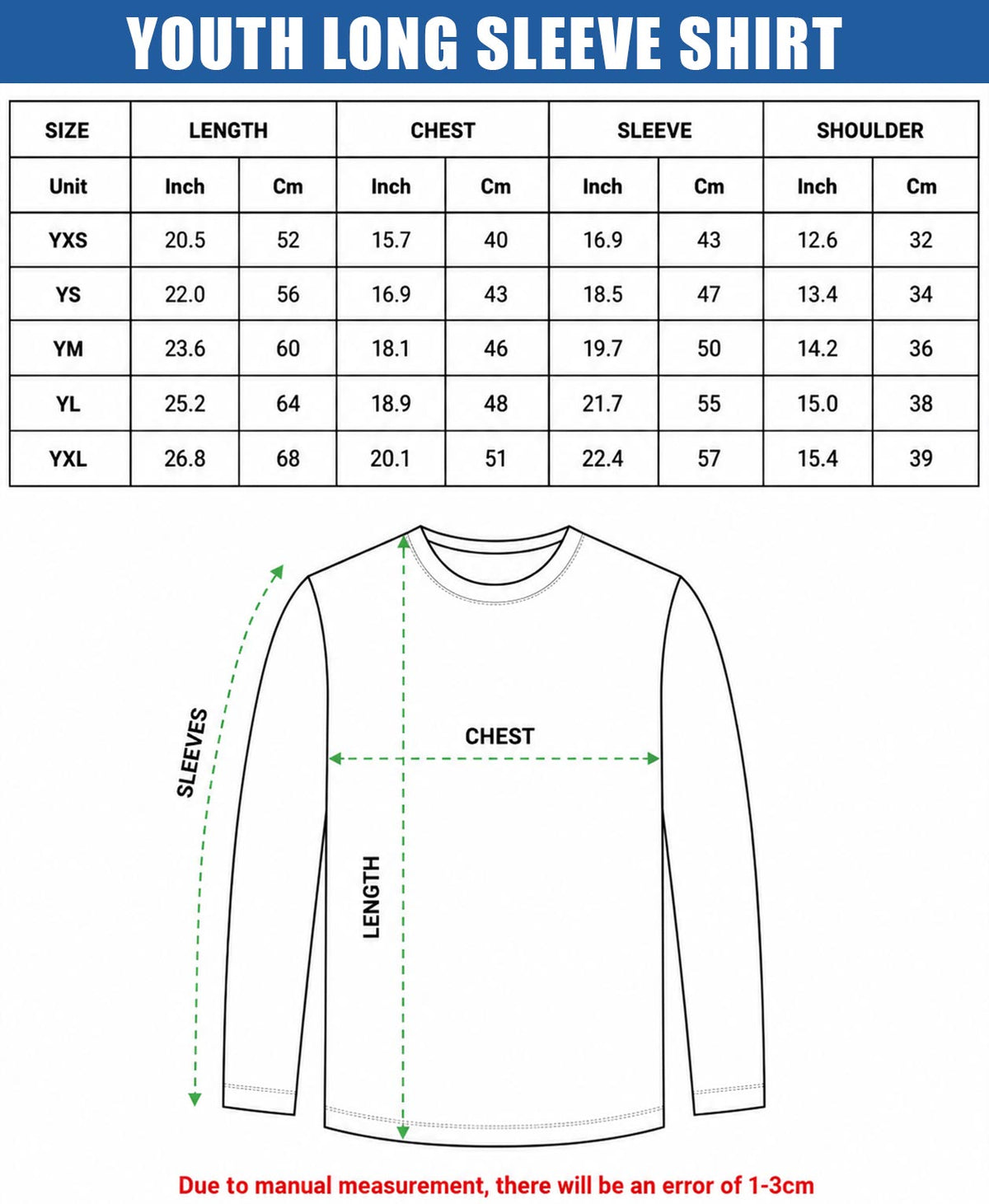 Custom Kids Full-Print Long Sleeve Tee